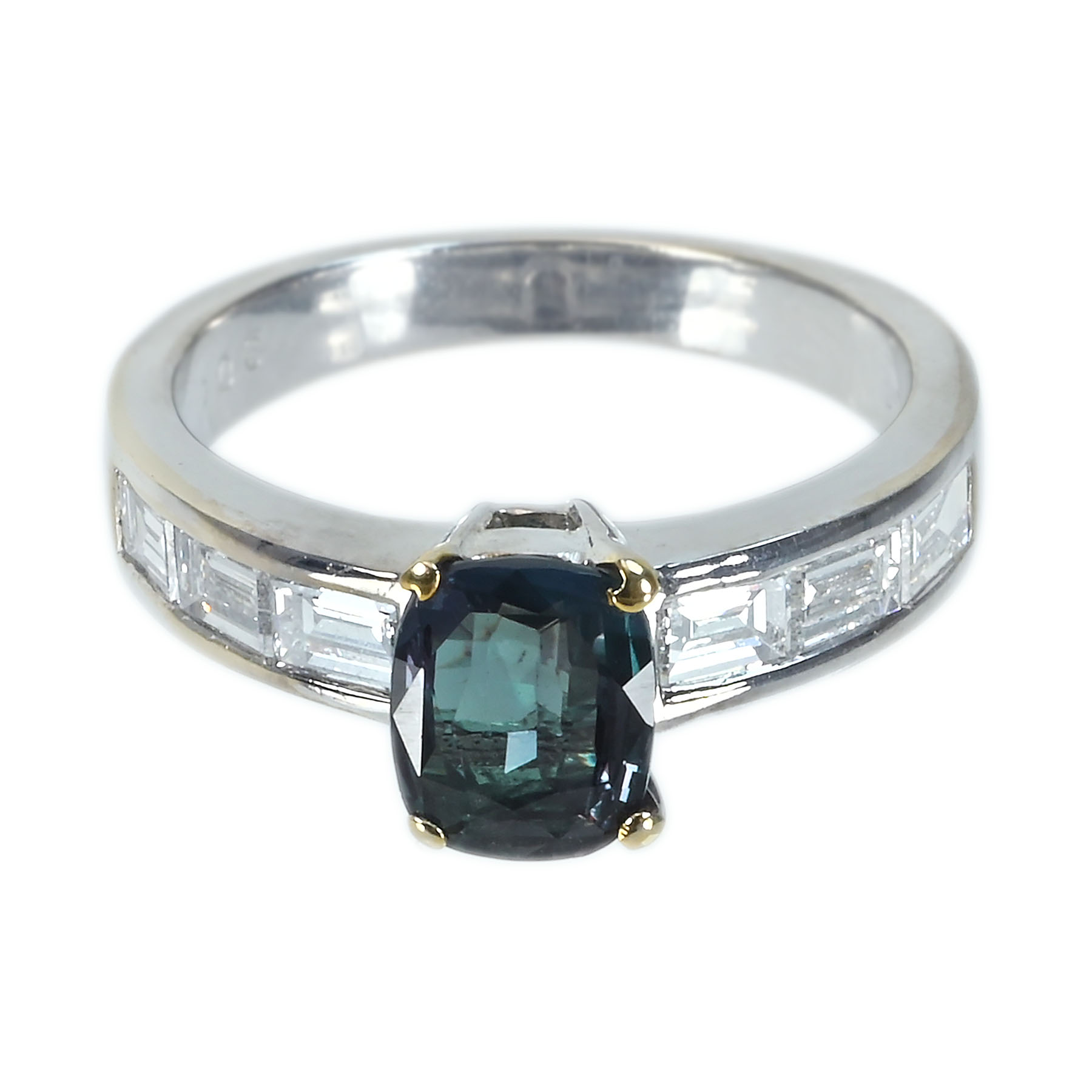 インド産アレキサンドライトリング K18WG A1.06ct D0.76ct 4.7g #11.5【中古】｜FoL Jewelry 店