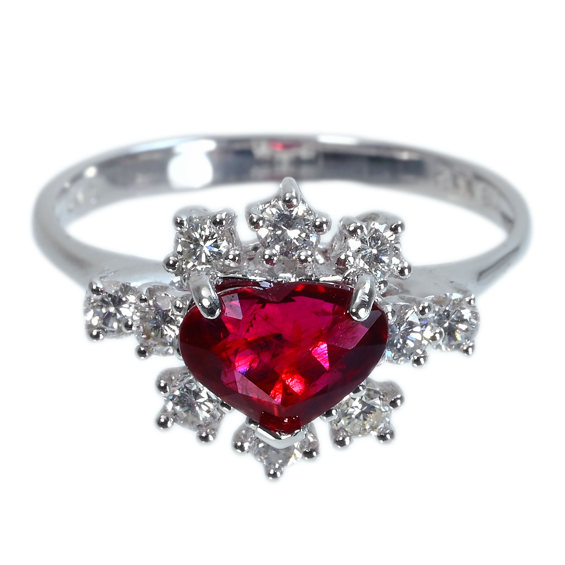 ルビーリング K18WG R1.18ct D0.53ct 3.2g #14【中古】|FoL Jewelry 店