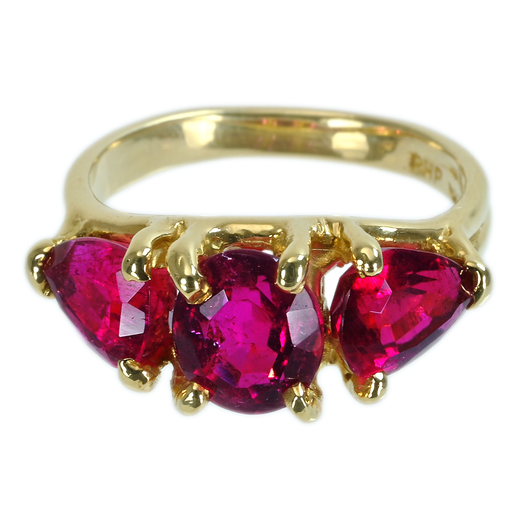 レッドトルマリンリング 18KYG 5.2g #11【中古】｜FoL Jewelry 店
