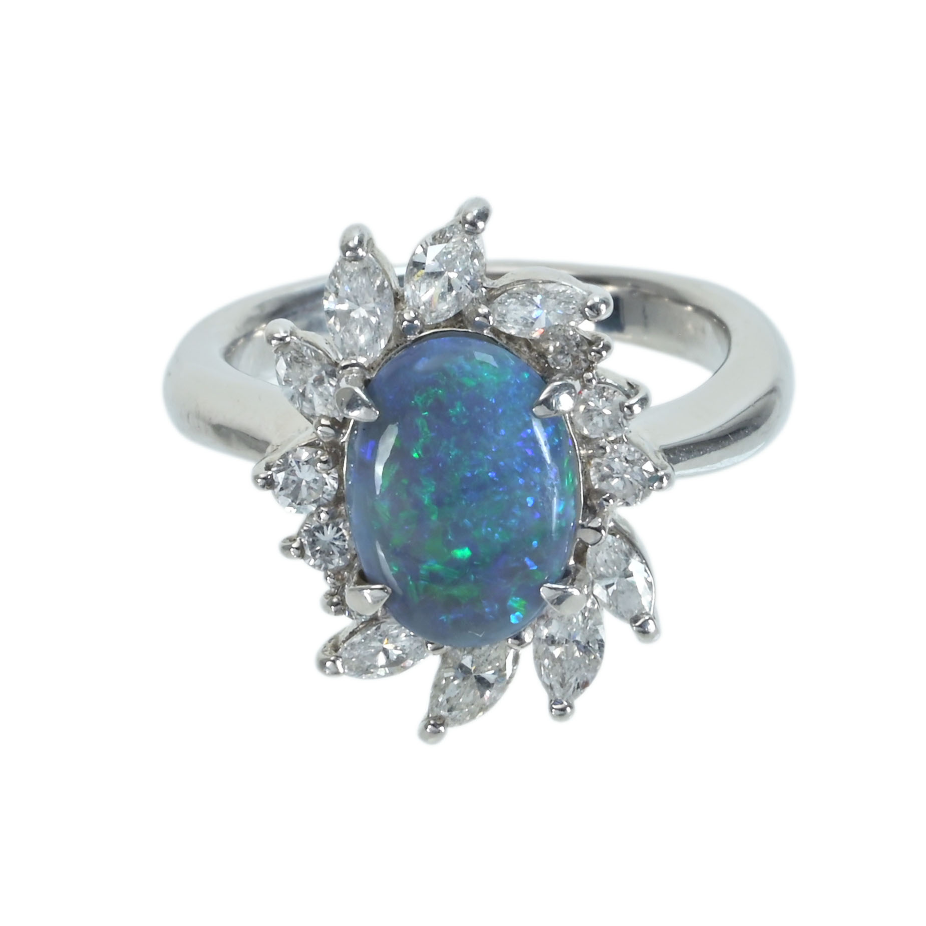 ブラックオパールリング PT900 BOP1.693ct D0.75ct 8.7g #11【中古】|FoL Jewelry 店