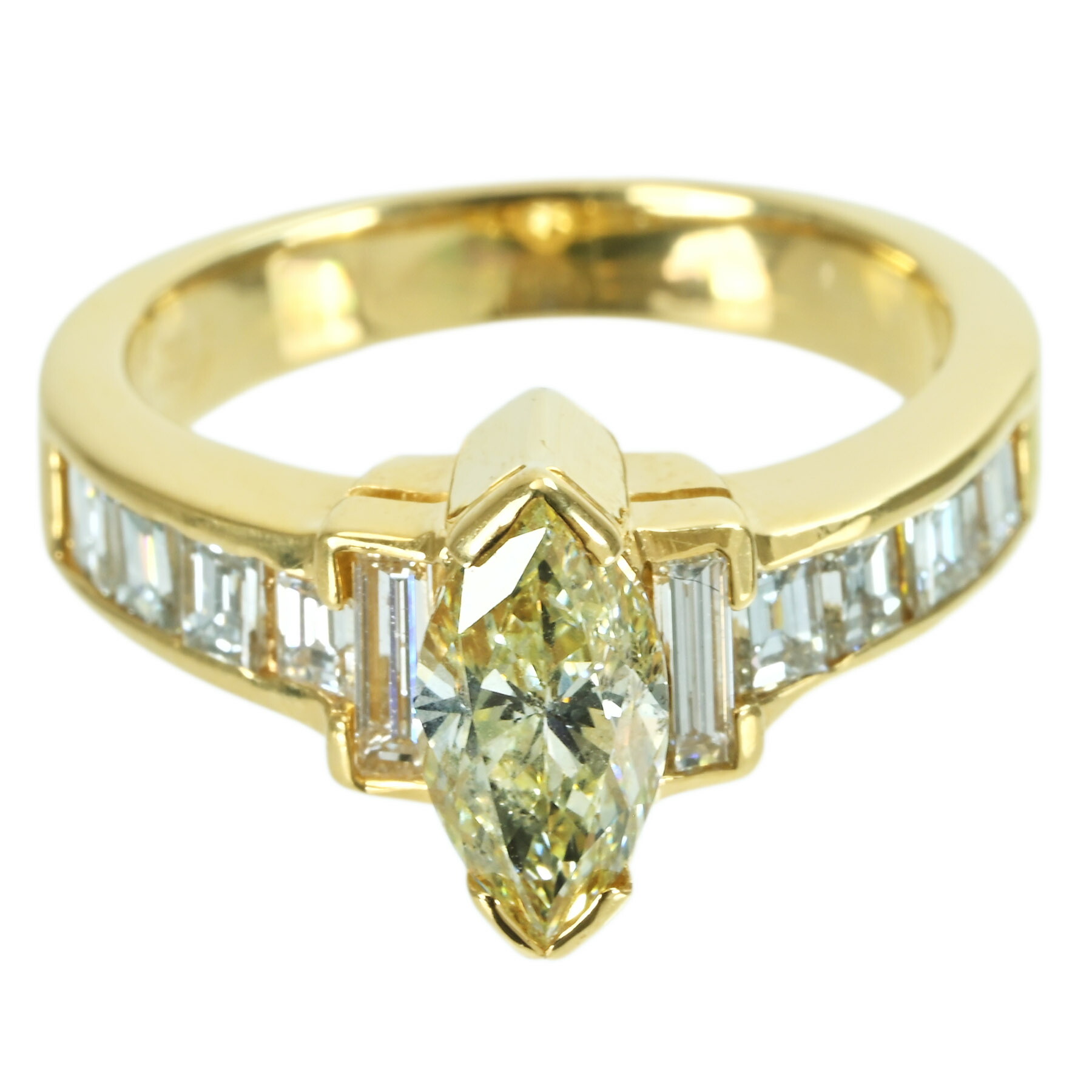ダイヤモンドリング K18YG D1.01ct D0.79ct 5.7g #10【中古】｜FoL Jewelry 店 214,500円