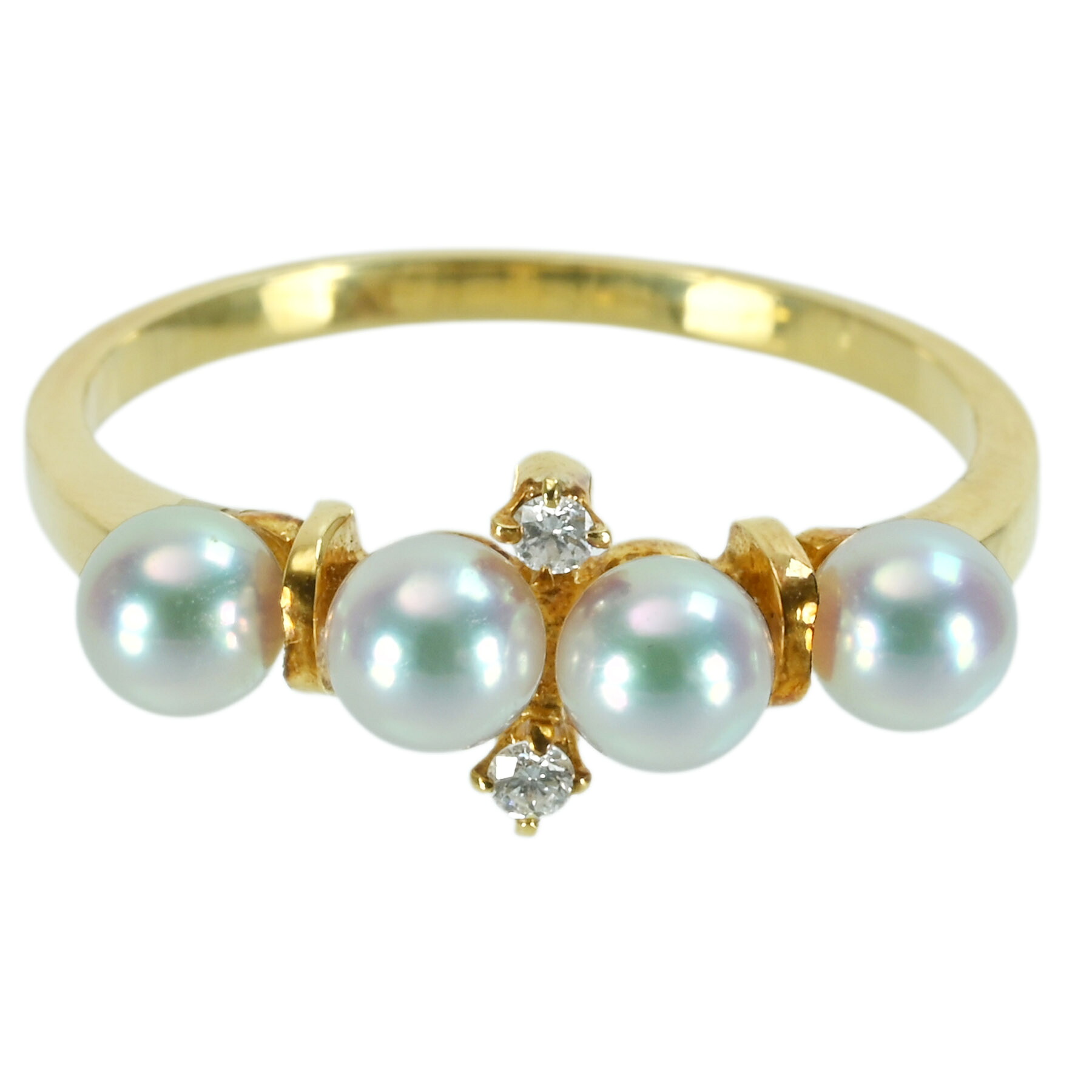 ベビーパールリング "MIKIMOTO" K18YG P3.6mm 1.8g #9【中古】｜FoL Jewelry 店