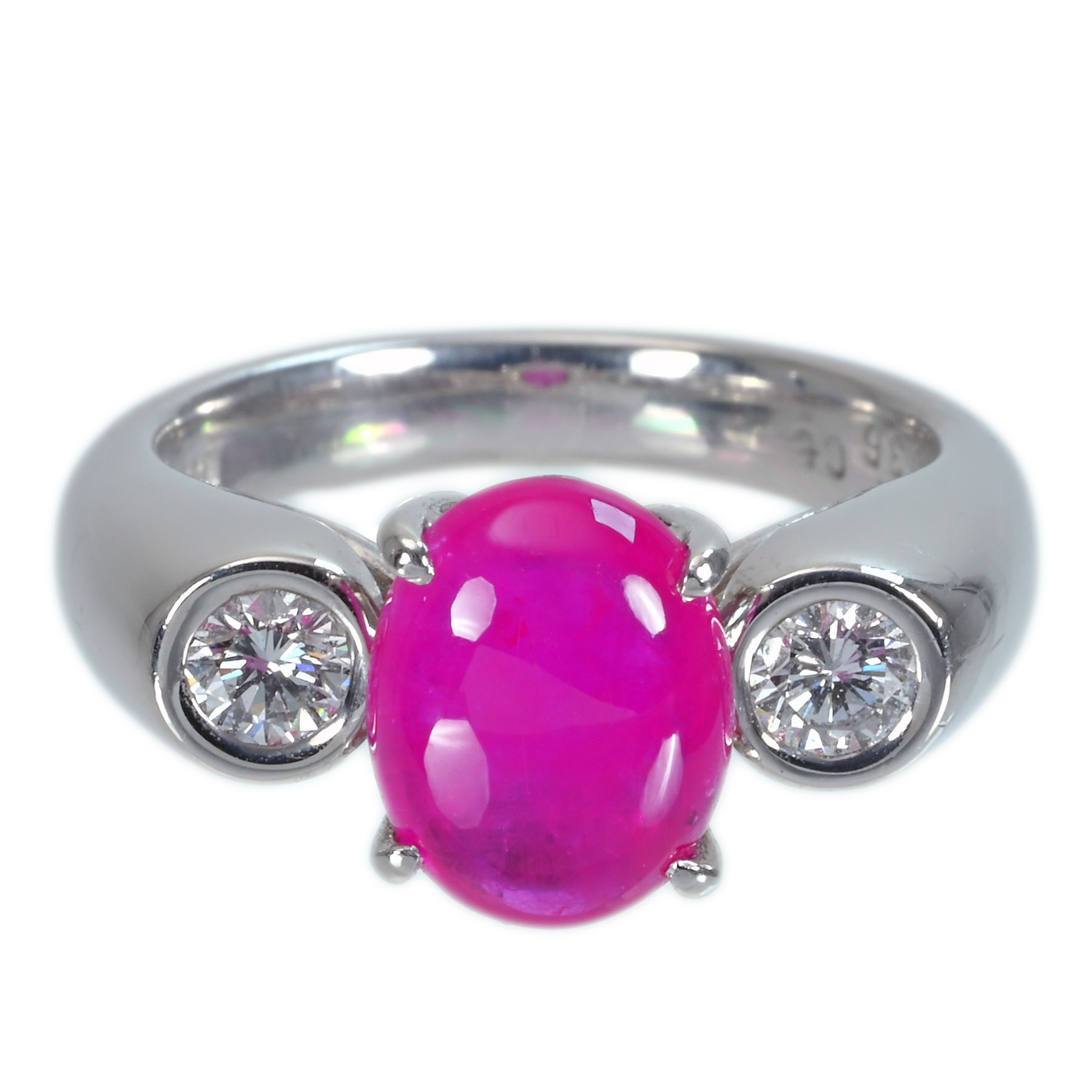 ルビーリング PT900 R2.91ct D0.36ct 10.4g #10【中古】|FoL Jewelry 店