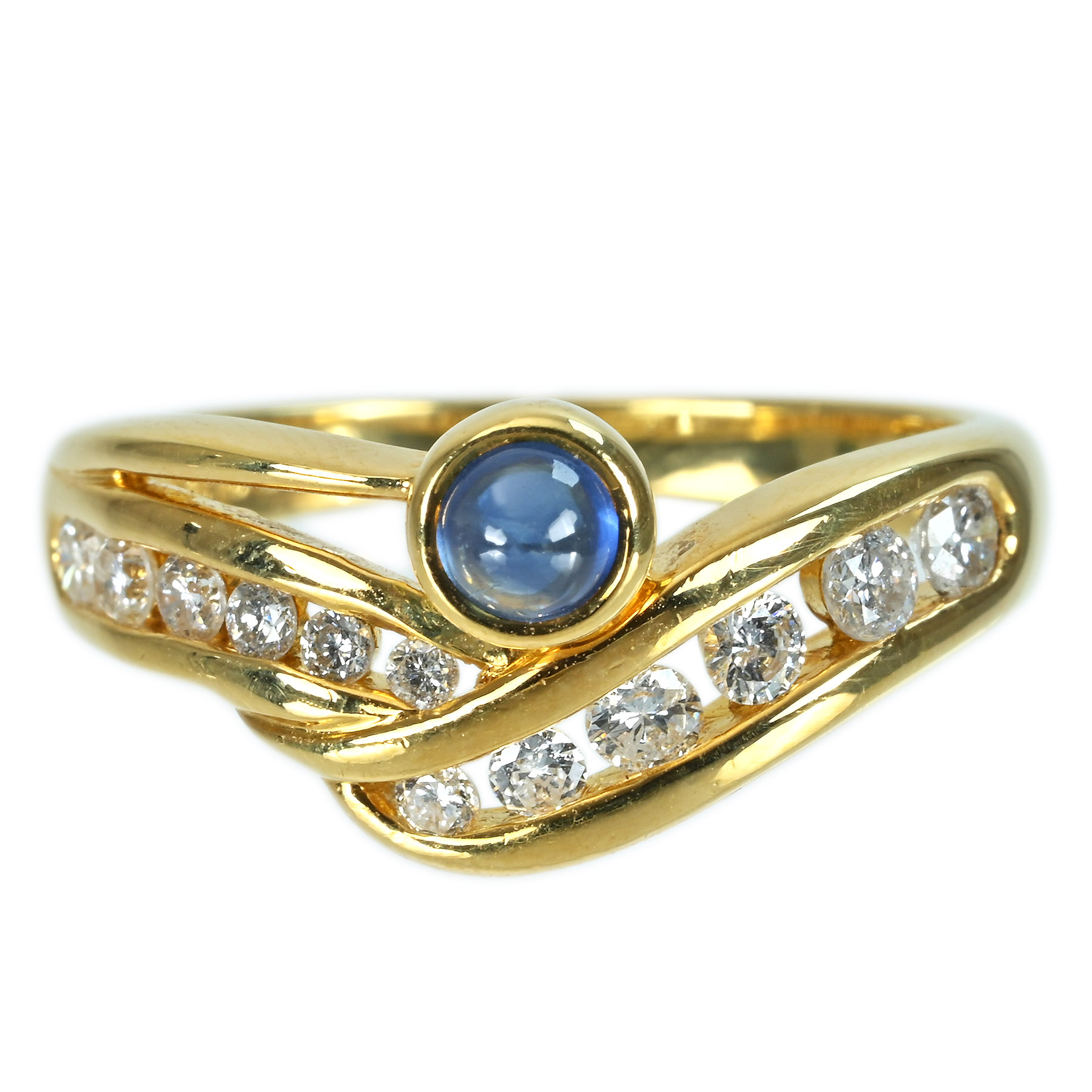 サファイアリング K18YG S0.30ct D0.30ct 4.0g #9【中古】｜FoL Jewelry 店