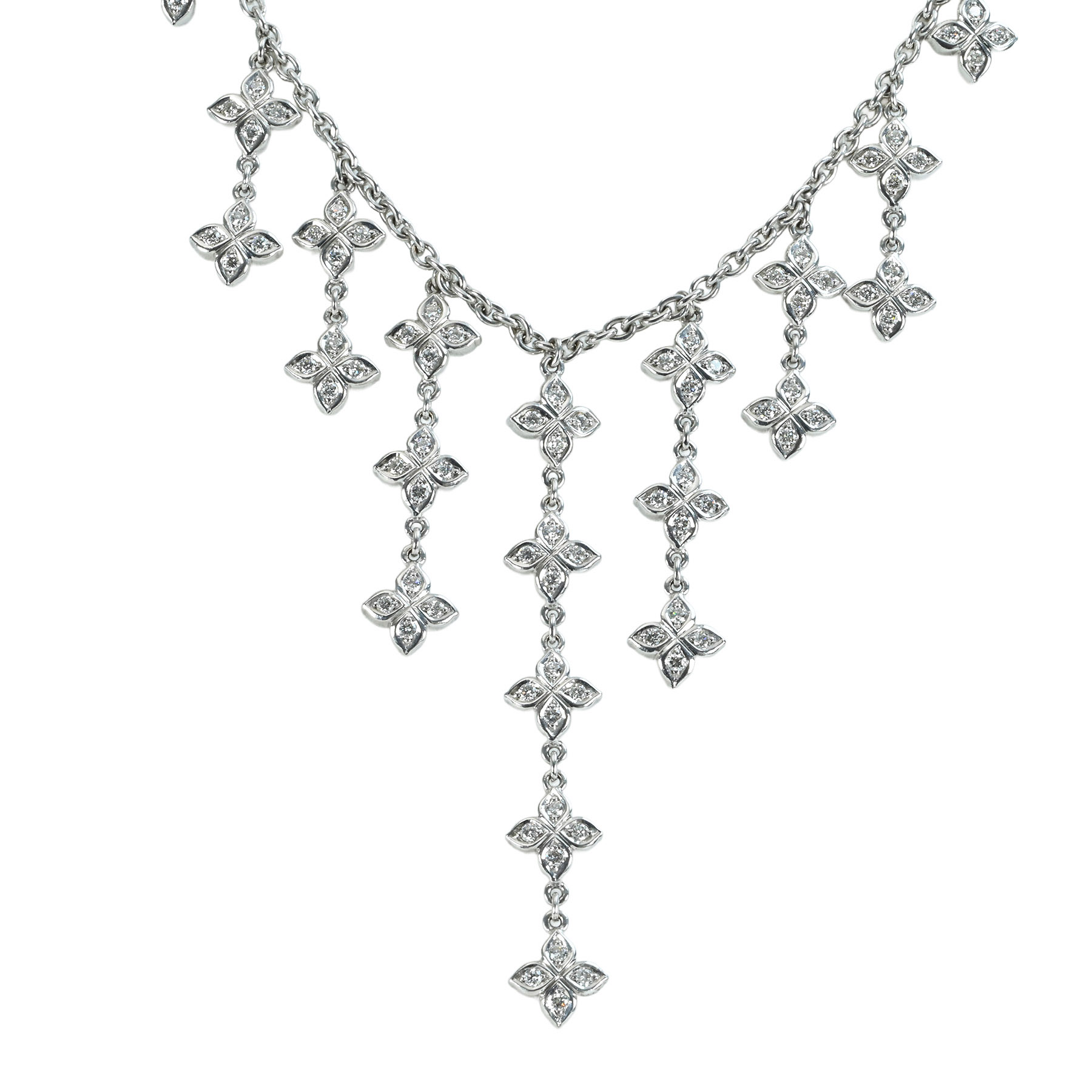 【中古】Garrard ガラード K18WG DIAMOND NECKLACE ダイヤモンドネックレス 35.7g ONE PRICE｜FoL Jewelry 店