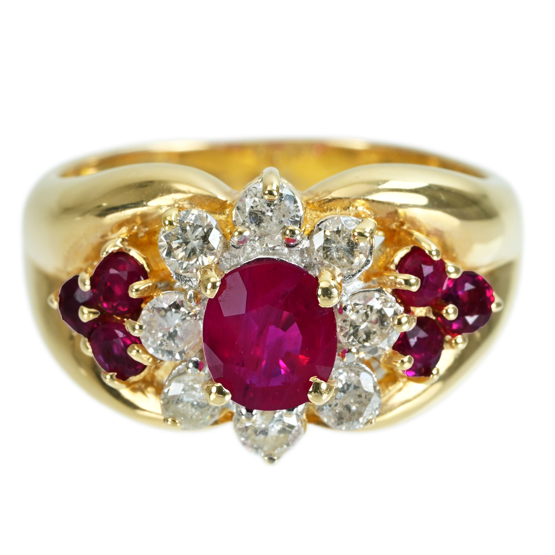 ルビーリング K18YG R1.15ct D0.45ct 7.3g #12【中古】｜FoL Jewelry 店