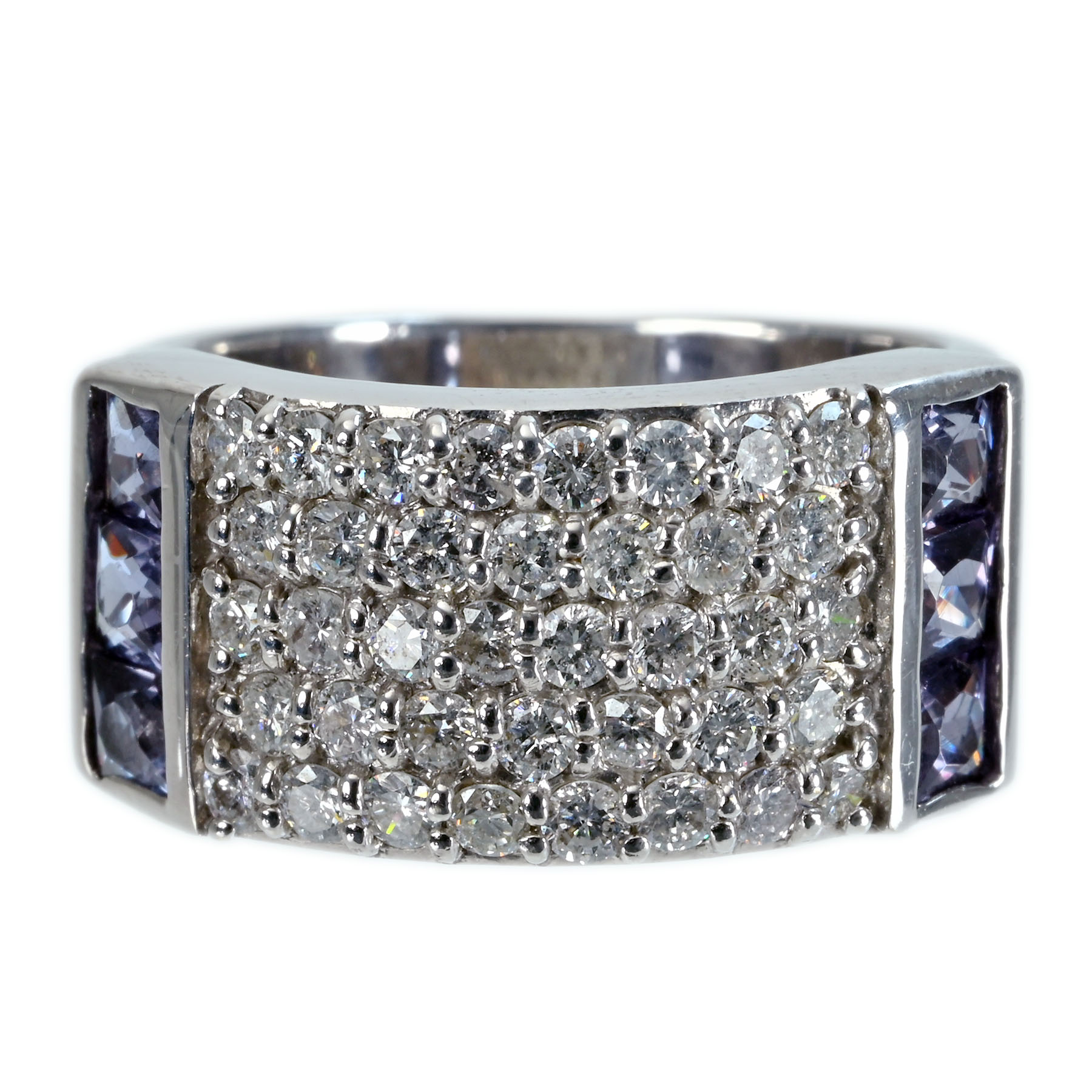 【中古】K18WG DIAMOND/GARNET RING ダイヤモンド/ガーネットリング D0.96ct G1.09ct 8.7g #11.5｜FoL Jewelry 店
