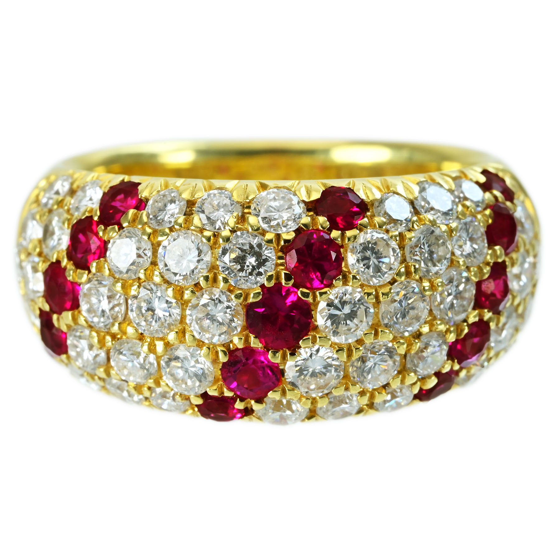 ルビーリング K18YG R0.73ct D1.46ct 8.8g #10.5【中古】｜FoL Jewelry 店