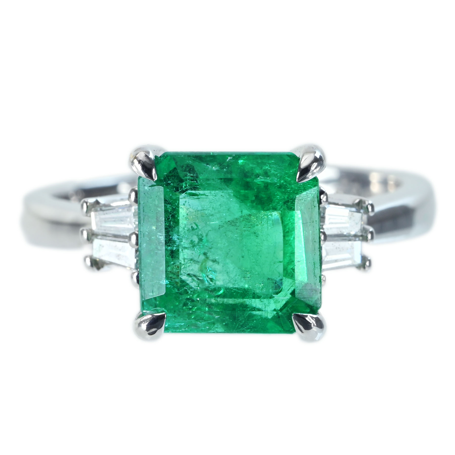 エメラルドリング K18WG E2.91ct D0.15ct 4.2g #10【中古】｜FoL Jewelry 店