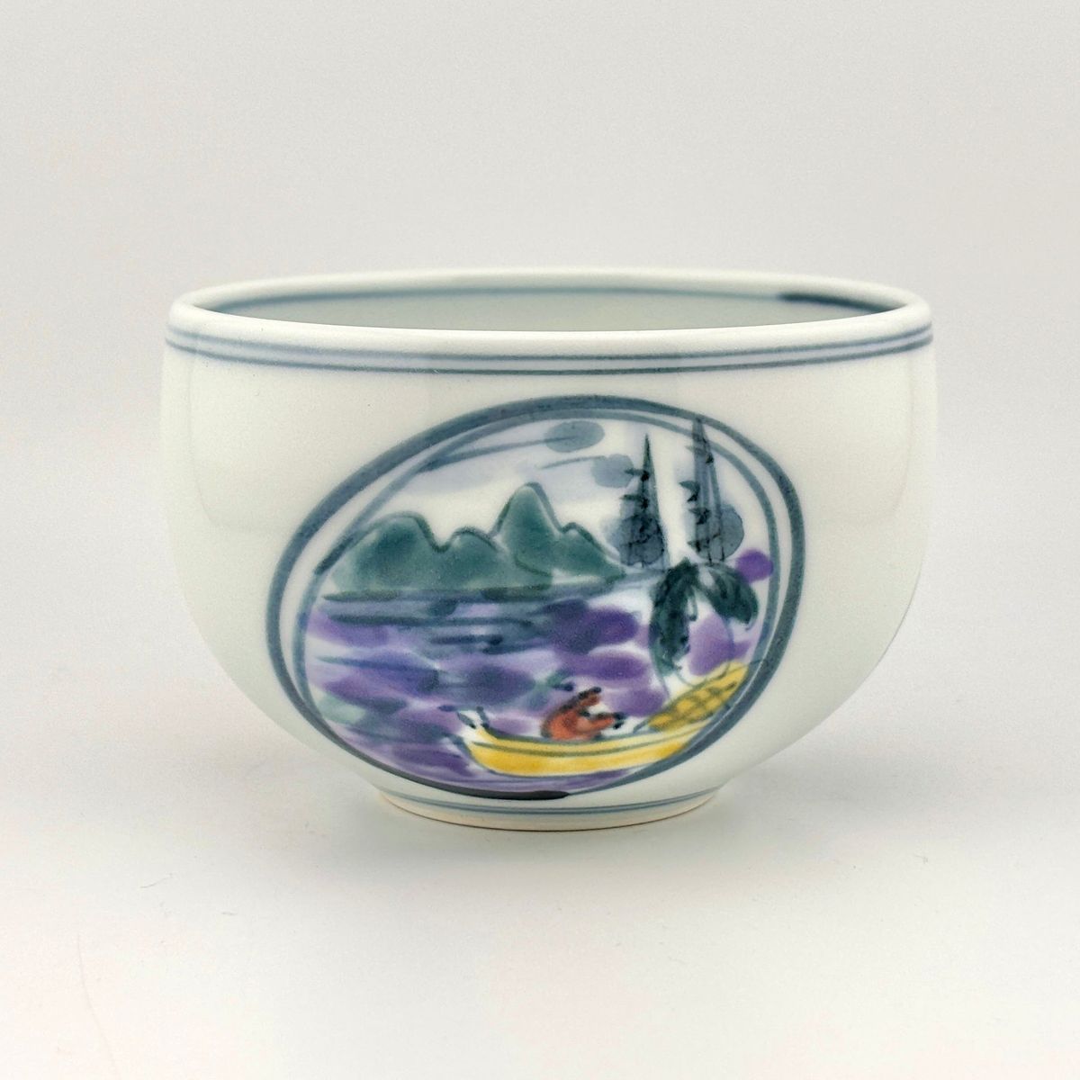 有田焼　青白磁　俊右ェ門　富士山文皿 有田焼 青白磁 俊右ェ門 富士山文皿