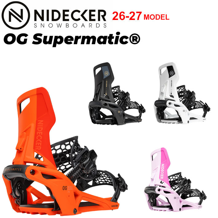 [取っておく商いもの] 26-27 ナイデッカー NIDECKER ビンディング OG Supermatic  スーパーマチック BINDING 足つきはたご屋 スノーボード バインディング 2026 2027 日本定まり品