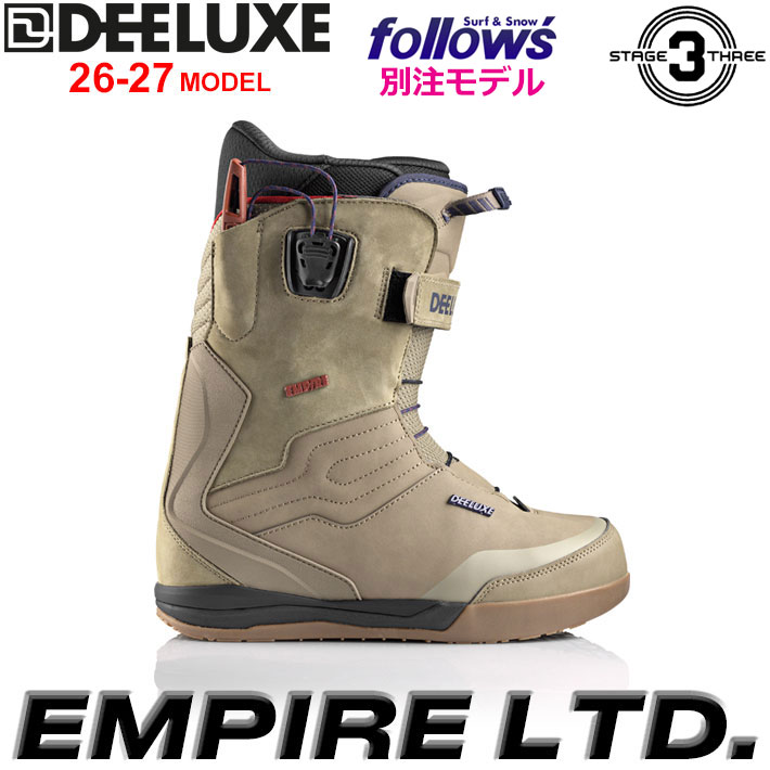 [取って置く商いもの] フォローズ別注！NEW 26-27 ディーラックス DEELUXE ブーツ EMPIRE LTD 帝国 リミテッド なめし革  S3 熱働き掛けるがいらないそのまま履ける下穿き 2026 2027 日本定まり品