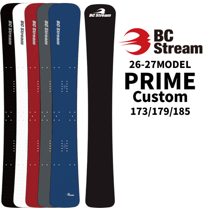 [受注生み出すこと受け付け] 26-27 BC Stream SNOWBOARDS ビーシー流れ スノーボード PRIME CUSTOM プライム カスタム 173糎 179糎 185糎 金属元素皆無 ディレクショナル ノーズロッカー アルペンゲーム盤 スノーボード スノボ 板 2026 2027