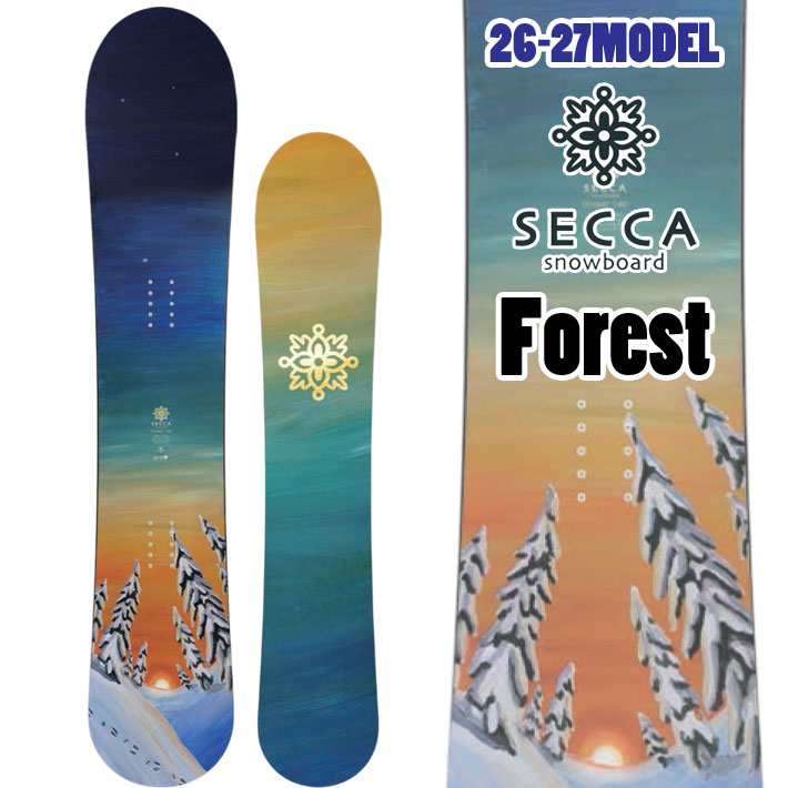 [取って置く商いもの] 26-27 Secca 黒色火薬ゲーム盤 セッカ スノーボード Forest フォレスト 146糎 150糎 佐々木プロトン生み出す レディース スノボ 板 2026 2027 日本定まり品