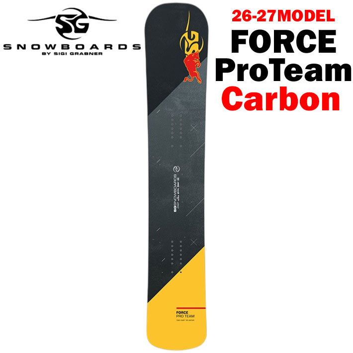 [予約商品] NEW 26-27 エスジー SG スノーボード SNOWBOARDS FORCE PRO TEAM Carbon PVシリーズ 165V15cm 165V17cm 165V17XTcm 170V PROTOcm フォース プロチーム カーボン アルペンボード アルパイン 2026 2027 板 スノボ