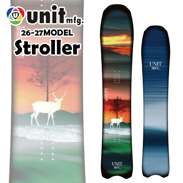 [予約商品] 26-27 Unit パウダーボード ユニットスノーボード Stroller ストローラー 149cm 155cm 159cm 162cm スノボ 板 2026 2027 日本正規品｜フォローズ　surf＆snow