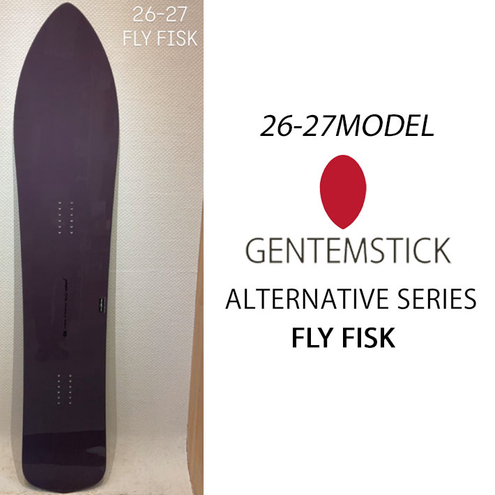 [取って置く商いもの] 26-27 ゲンテンスティック GENTEMSTICK FLY FISK フライフィスク 164珊 MADS JONSSON 労働者階級ひな形 スノーボード 黒色火薬ゲーム盤 アクセルキャンバー 板 2026 2027