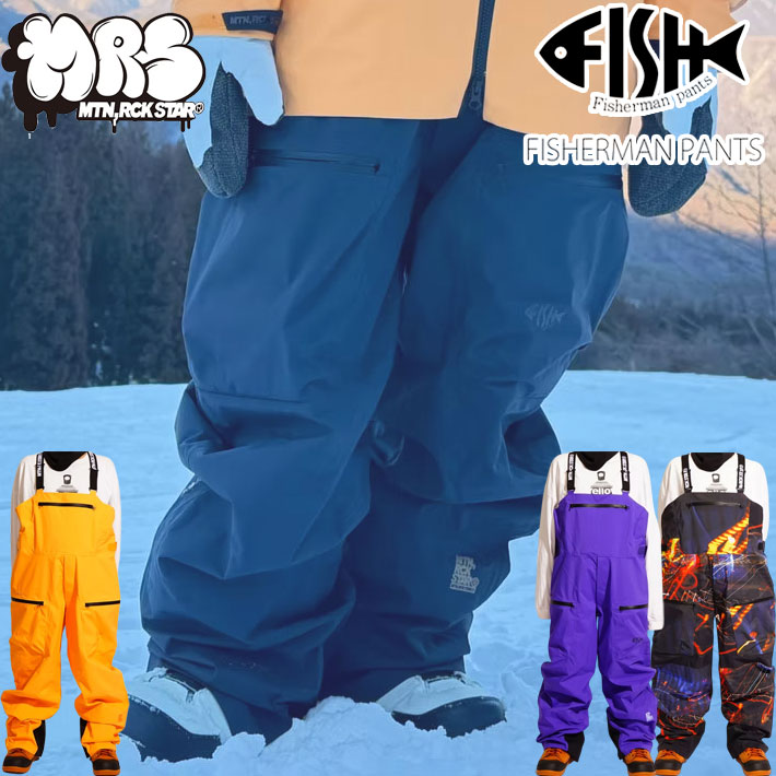 [取っておく商いもの] 26-27 Mtn. Rock Star 繋ぎ マウンテンロックスター お召しもの [FISHERMAN PANTS] フィッシャーマン ズボン下 MOUNTAIN ROCK STAR マンロク お召しもの ユニ一発やる スノーボード スノーウェア 日本置き目品