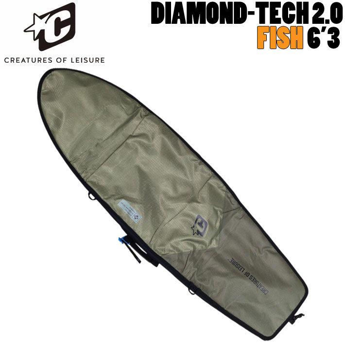 2026 CREATURES クリエイチャー 捉え所の無い入れもの  DAY USE RETRO/FISH DIAMOND-TECH 2.0 [6\u00273] サーフボードケース レトロボード フィッシュボード 波乗り 【即】