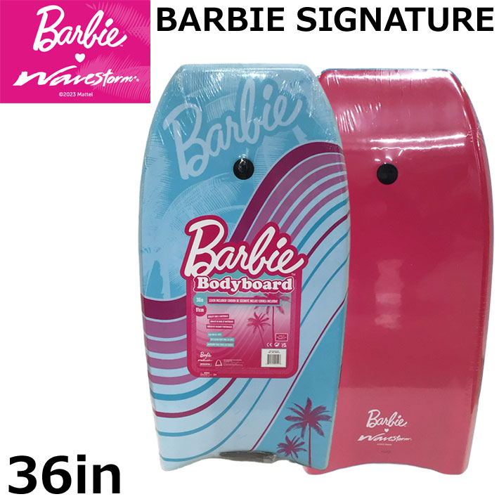 ウェーブストーム Wavestorm 上半身ゲーム盤 Barbie バービー 36インチ Bodyboard 名書き 海水浴 サーフィン 繋ぎ滑りだし済み