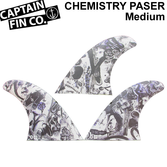 店内ポイント10倍中 ショートボード用フィン CAPTAIN FIN キャプテンフィン トライフィン CHEMISTRY PASER 4.73  Mサイズ ケミストリー パーサー ハニカムコア FCS FUTURE 3フィン 本物