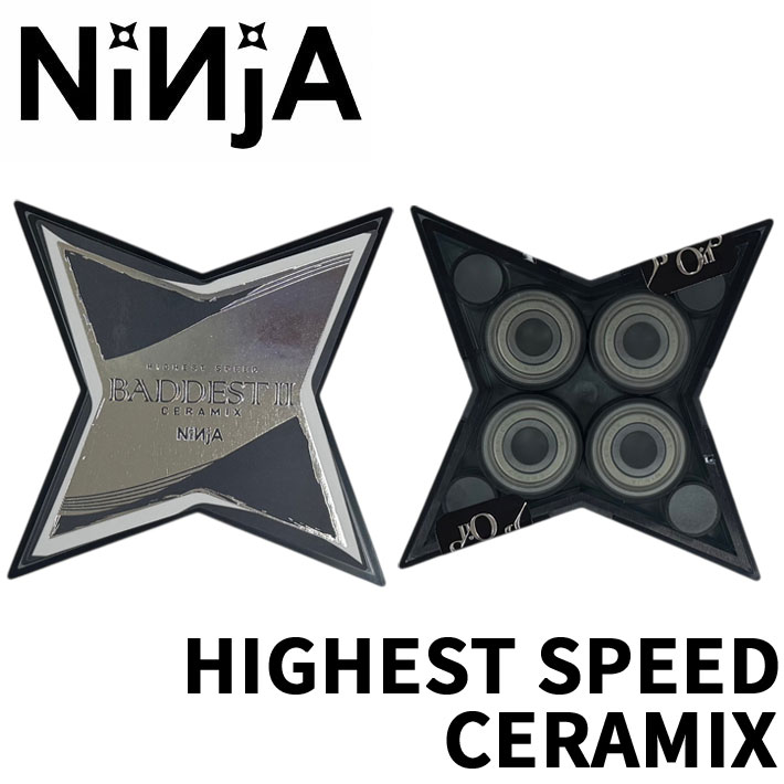 [送料無料] NINJA ベアリングHIGHEST SPEED CERAMIX セラミック スケートボードベアリング [メール便発送商品] 【即】｜フォローズ　surf＆snow