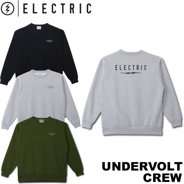 25-26 エレクトリック ELECTRIC トレーナー UNDERVOLT CREW [6] スウェット クルーネック スノーボード スケートボード ストリート ジム アウトドア 日本正規品【即】