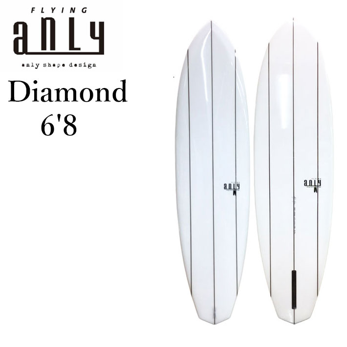 [特典付き！] アンリー サーフボード ANLY PRO SURF Diamond Single MID 68 ミッドレングス 鍋島木口里 日本製 サーフィン