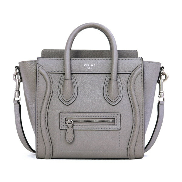 Celine Bag Luggage Nano Handbag 2way Shoulder Gray 168243dru Gl