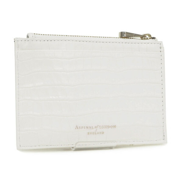 訳あり アスピナル オブ ロンドン ASPINAL of LONDON 財布 カードケース コインケース 型押し アイボリー (039 2034 IVORY 21470000)