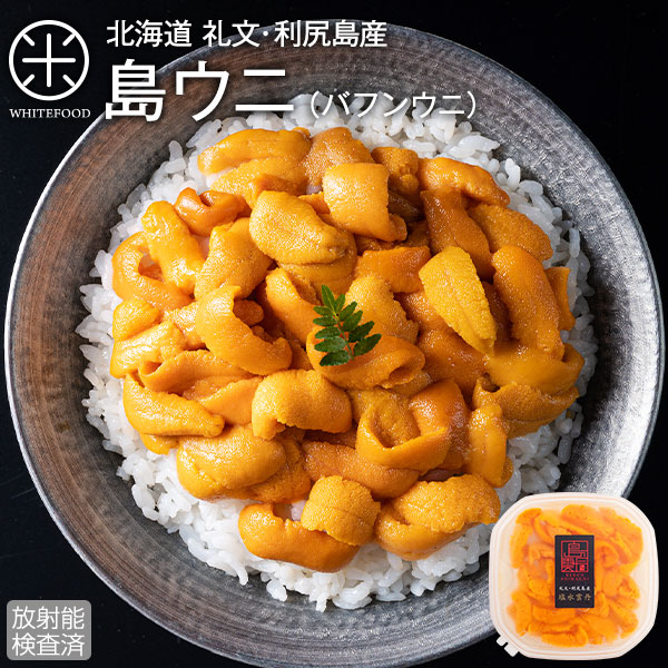 【新物予約】うに 北海道 礼文・利尻島産 生エゾバフンウニ 80g(うに丼1杯分) 【送料無料】放射能検査済<br><br>雲丹 生うに 塩水パック 塩水ウニ ギフト グルメ 食品 食べもの 海鮮 海鮮丼 寿司 贈り物 お取り寄せグルメ ミョウバン不使用 ご飯のお供 バフンウニ