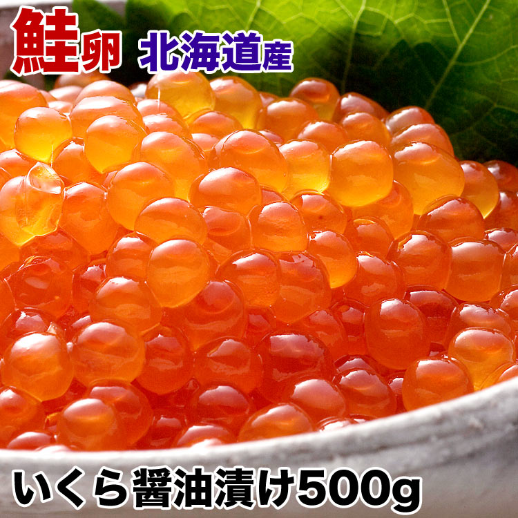 【お届け日指定不可最短発送品】いくら 醤油漬け 鮭卵 北海道産 500g 前後 イクラ 刺身 生食 海鮮丼 寿司