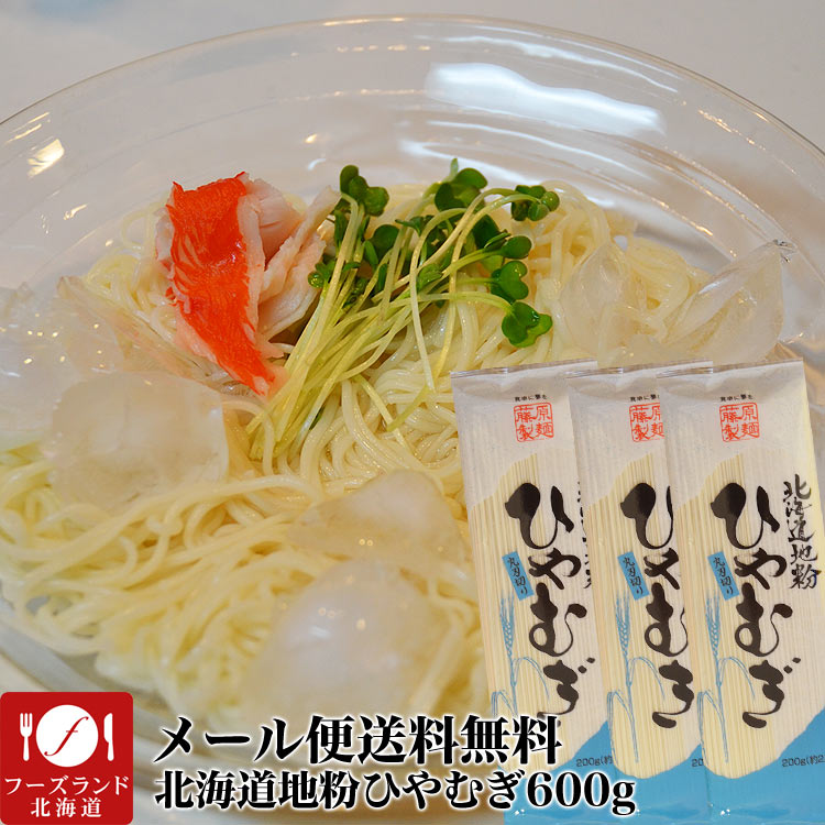 在庫あり 北海道 ひやむぎ 送料無料 乾麺 北海道産地粉を使用 ほっかいどう 冷麦 200 g×3束 価格 540 円 ポイント消化 クーポン  メール便 materialworldblog.com