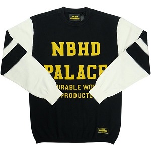 Palace Skateboards 九重の天滑るゲーム盤 ×NEIGHBORHOOD Knitted Moto Top Black 編み物スウェーター 黒 Size 【S】 【新古品・未当て嵌める品】 20830608