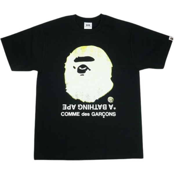 A BATHING APE ア ベイシング エイプ  ×COMME des GARCONS BIG APE HEAD TEE BLACK 大阪バス発着場押さえるプルオーバー 黒 Size 【L】 【新古品・未当て嵌める品】 30007492