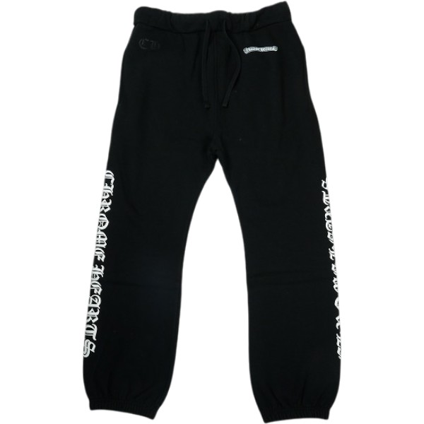 CHROME HEARTS クロム・ハーツ SCROLL LAB SLIT POCKET SWEAT PANTS BLACK スウェットパンツ 黒 Size 【L】 【中古品-人並み外れたに好いたらしい】 30009688