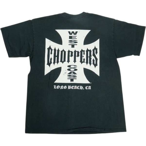 VINTAGE ヴィンテージ West Coast Choppers ウェストコーストチョッパーズ Iron Cross Tee ティーシャツ 黒 Size 【L】 【中古品-好いたらしい】 30009672