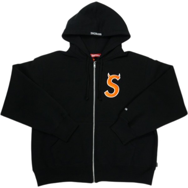 SUPREME シュプリーム 26SS Devil S Logo Zip Up Hooded Sweatshirt Black Sロゴジップパーカー 黒 Size 【M】 【新古品・未当て嵌める品】 30009934