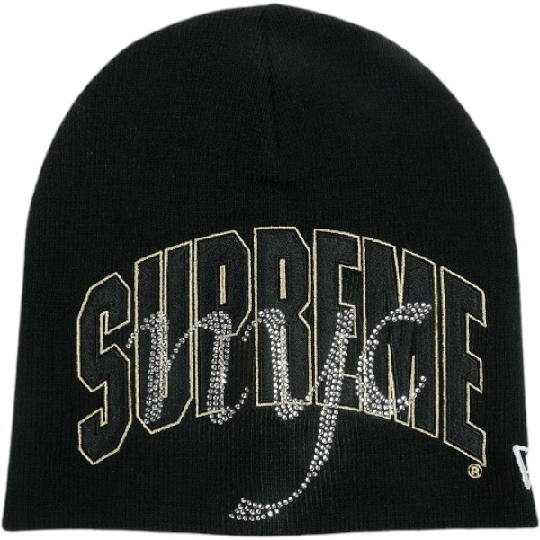 SUPREME シュプリーム 26SS New Era Rhinestore Beanie Black ビーニー 黒 Size 【フリー】 【新古品・未使用品】 30011135｜ブランド古着のフールズジャッジ