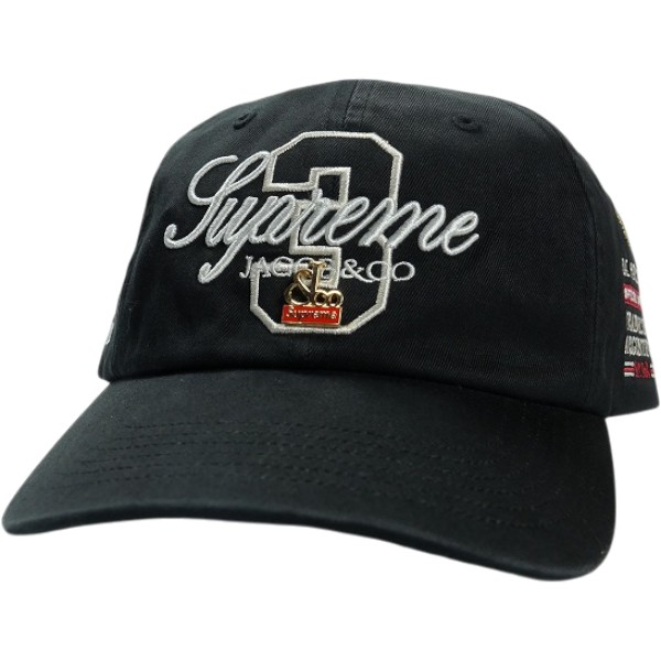 SUPREME シュプリーム ×La Martina ×Jacob & Co 26SS Jacob & Co 6-Panel Black キャップ 黒 Size 【フリー】 【新古品・未使用品】 30011361|ブランド古着のフールズジャッジ