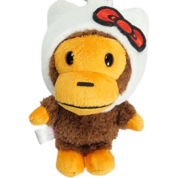 A BATHING APE ア ベイシング エイプ ×Sanrio サンリオ HELLO KITTY 日暈キティ PLUSH DOLL KEYCHAIN WHITE 手当たりチェーン店 白 Size 【無償性】 【新古品・未当て嵌める品】 20837273
