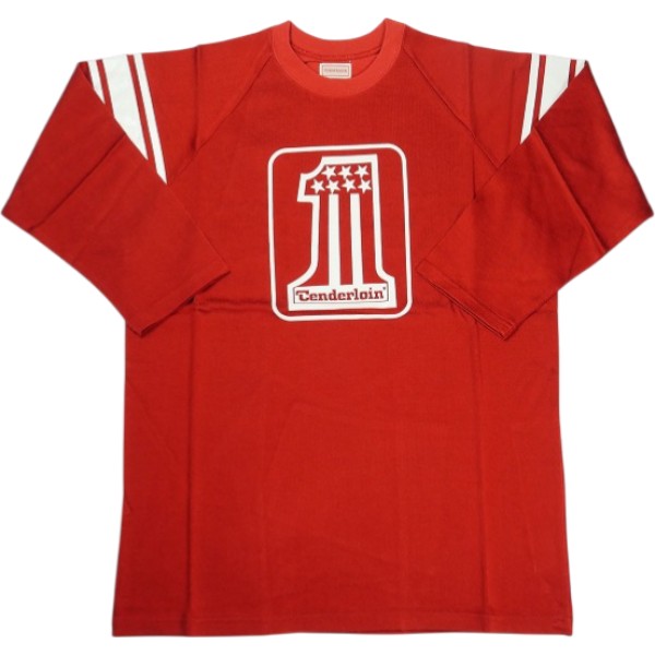 TENDERLOIN テンダーロイン RAYON RAGLAN SLEEVE RED ラグランロンT 赤 Size 【L】 【新古品・未使用品】 20836438|ブランド古着のフールズジャッジ