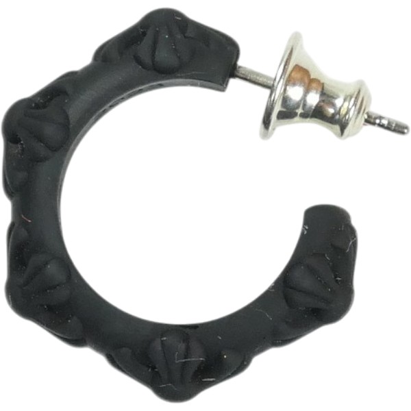 CHROME HEARTS クロム・ハーツ CH Cross SINGLE Hoop Earring Black ピアス 黒 Size 【無償性】 【新古品・未当て嵌める品】 30008794