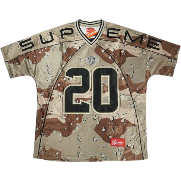 SUPREME シュプリーム 20AW Paneled Football Jersey Chocolate Chip Camo フットボールジャージ 茶 Size 【M】 【新古品・未当て嵌める品】 30009050