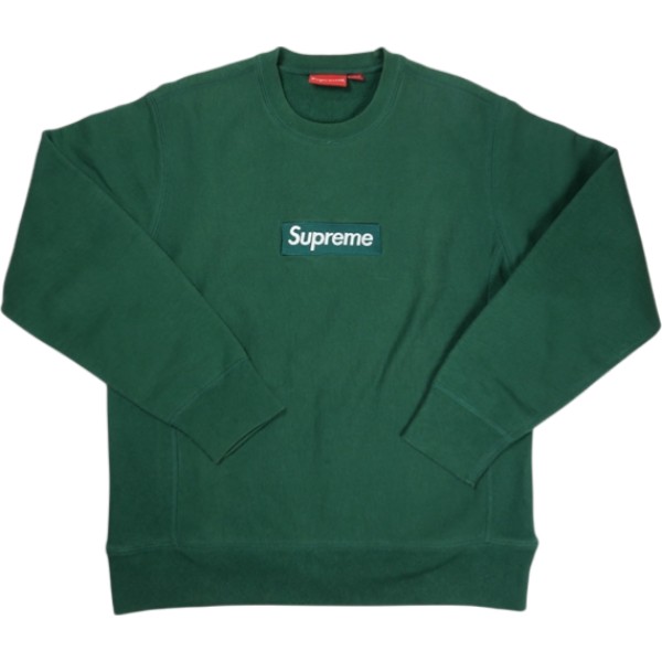 SUPREME シュプリーム 18AW Box Logo Crewneck BOXロゴクルーネックスウェット 緑 Size 【M】 【中古品-好いたらしい】 20836964 トップス-メンズファッション