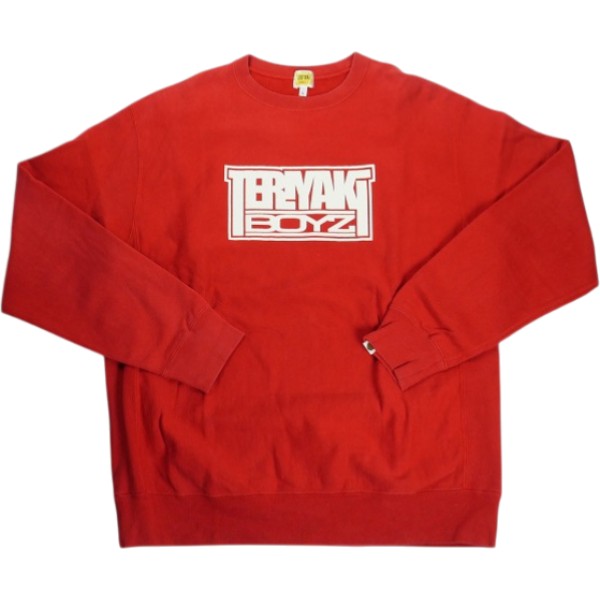 A BATHING APE ア ベイシング エイプ ×TERIYAKIBOYS CREWNECK SWEATSHIRT RED クルーネックスウェット 赤 Size 【L】 【中古品-好いたらしい】 20838151