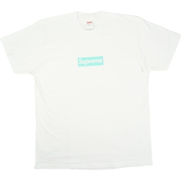 SUPREME シュプリーム ×Tiffany \u0026 Co ティファニー 21AW Box Logo Tee White ボックス席ロゴタイプティーシャツ 白 Size 【XL】 【新古品・未当て嵌める品】 30006137