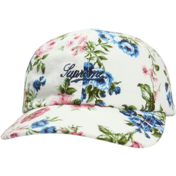 SUPREME シュプリーム 26SS Floral Flannel 6-Panel White 旗がしら 白 Size 【無償性】 【新古品・未当てはめる品】 30009368