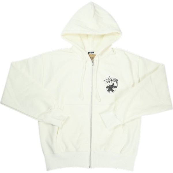 STUSSY ステューシー 26SS LONG HAUL ZIP HOODIE OFF WHITE ジップパーカー 白 Size 【L】 【新古品・未使用品】 20836364|ブランド古着のフールズジャッジ