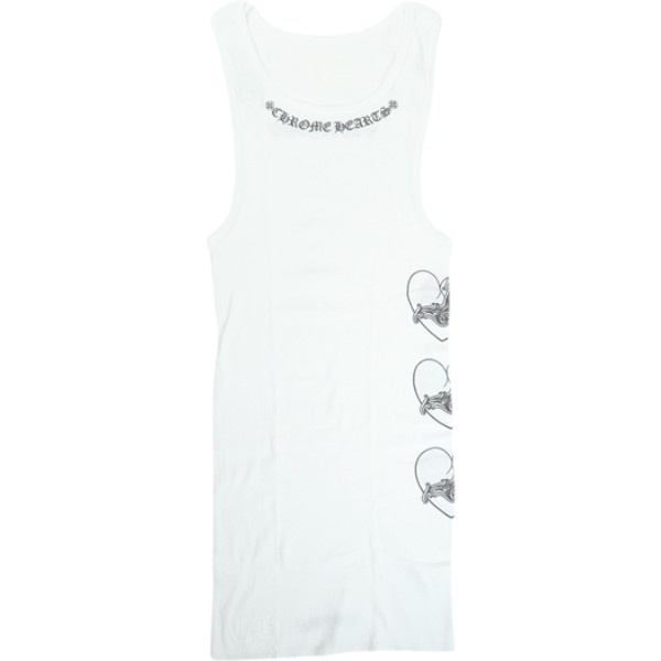 CHROME HEARTS クロム・ハーツ LOVE YOU RIB TANK WHITE オンライン限定タンクトップ 白 Size 【L】 【新古品・未使用品】 30012394｜ブランド古着のフールズジャッジ